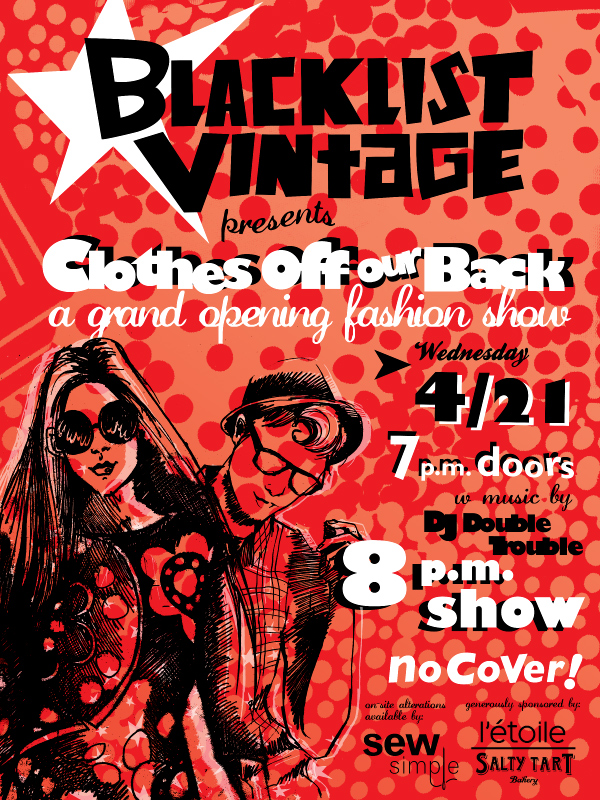 Blacklist Vintage Grand Re-Opening Poster